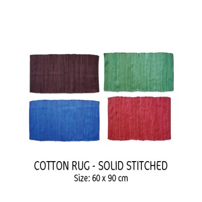Cotton Rug - Solid Stitched